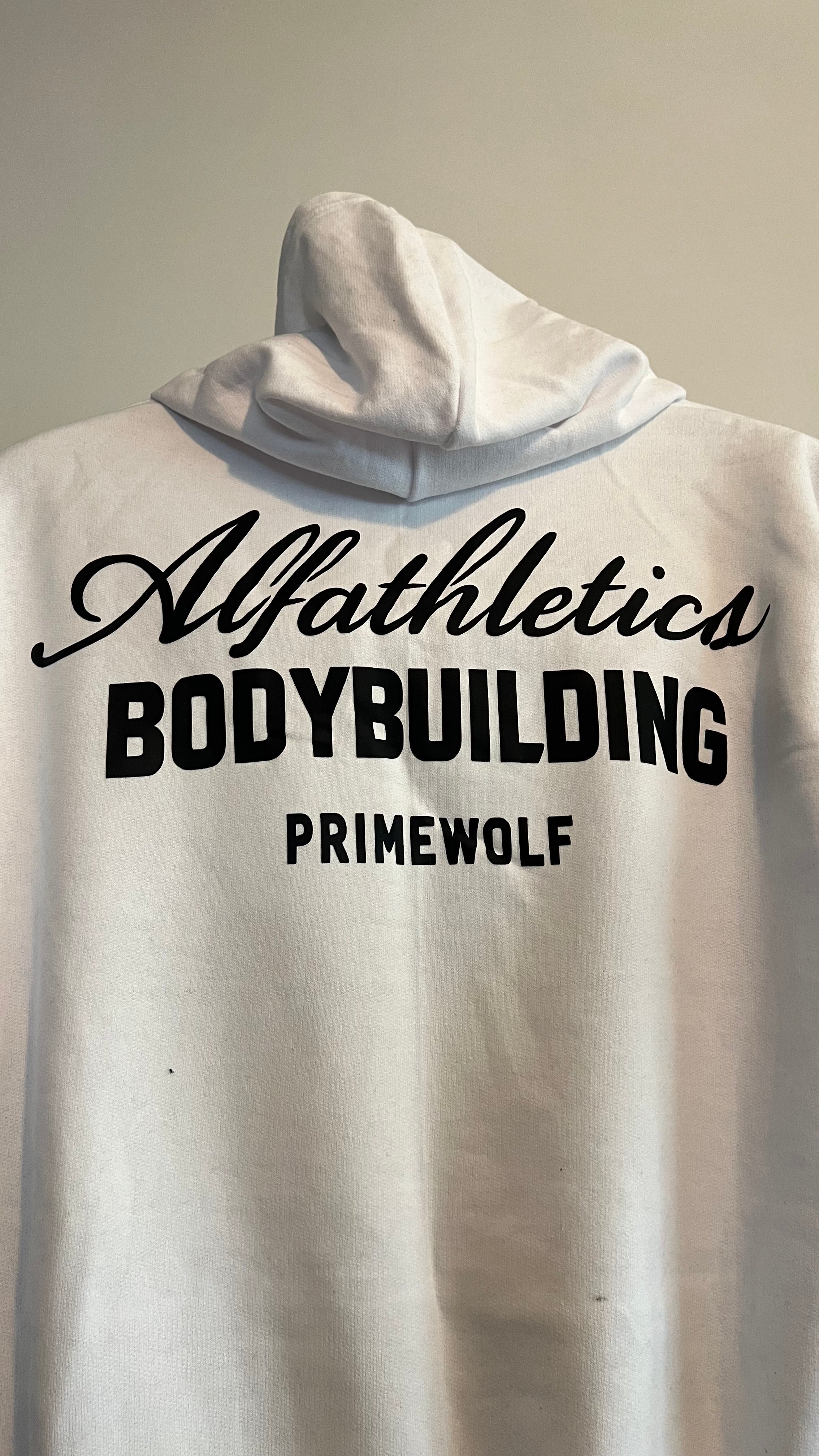 PRIMEWOLF ALFA BODYBUILDING OVERSİZE HOODIE (SİYAH-BEYAZ)