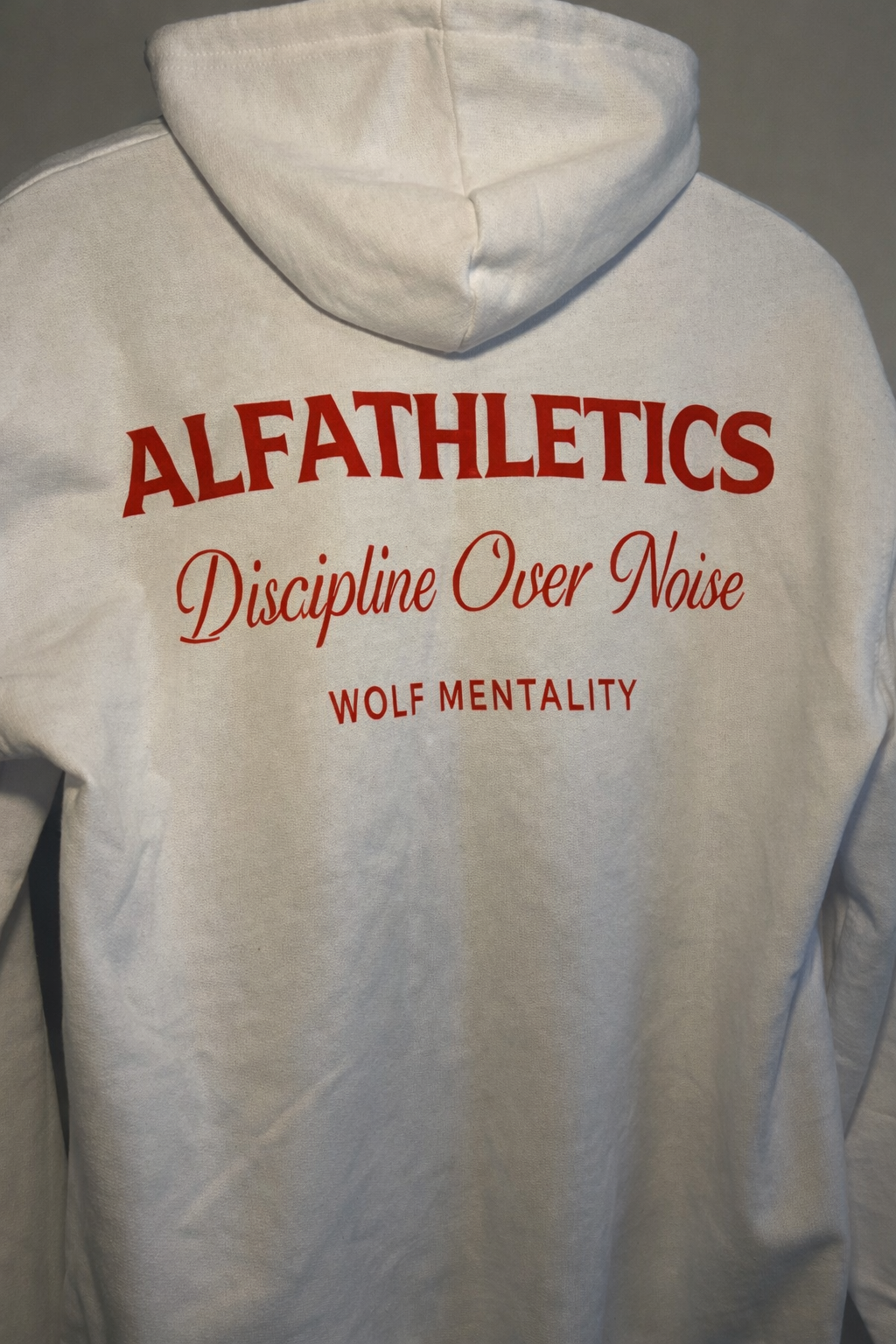 ALFATHLETICS ZIP HOODIE – DISCIPLINE OVER NOISE (SİYAH-BEYAZ)