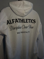 ALFATHLETICS ZIP HOODIE – DISCIPLINE OVER NOISE (SİYAH-BEYAZ)