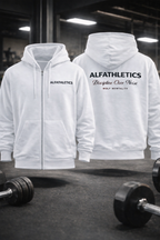 ALFATHLETICS ZIP HOODIE – DISCIPLINE OVER NOISE (SİYAH-BEYAZ)