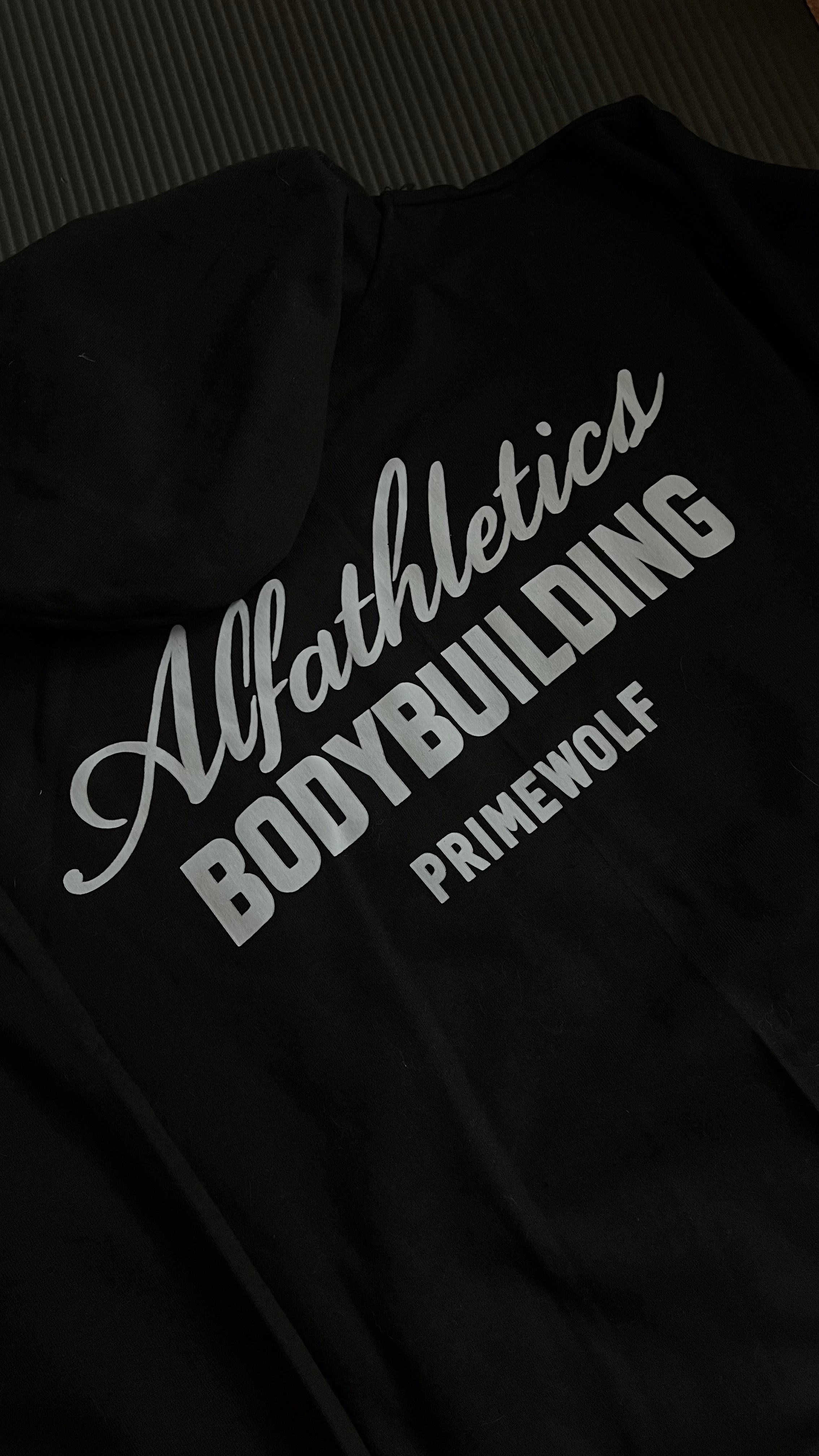 PRIMEWOLF ALFA BODYBUILDING OVERSİZE HOODIE (SİYAH-BEYAZ)