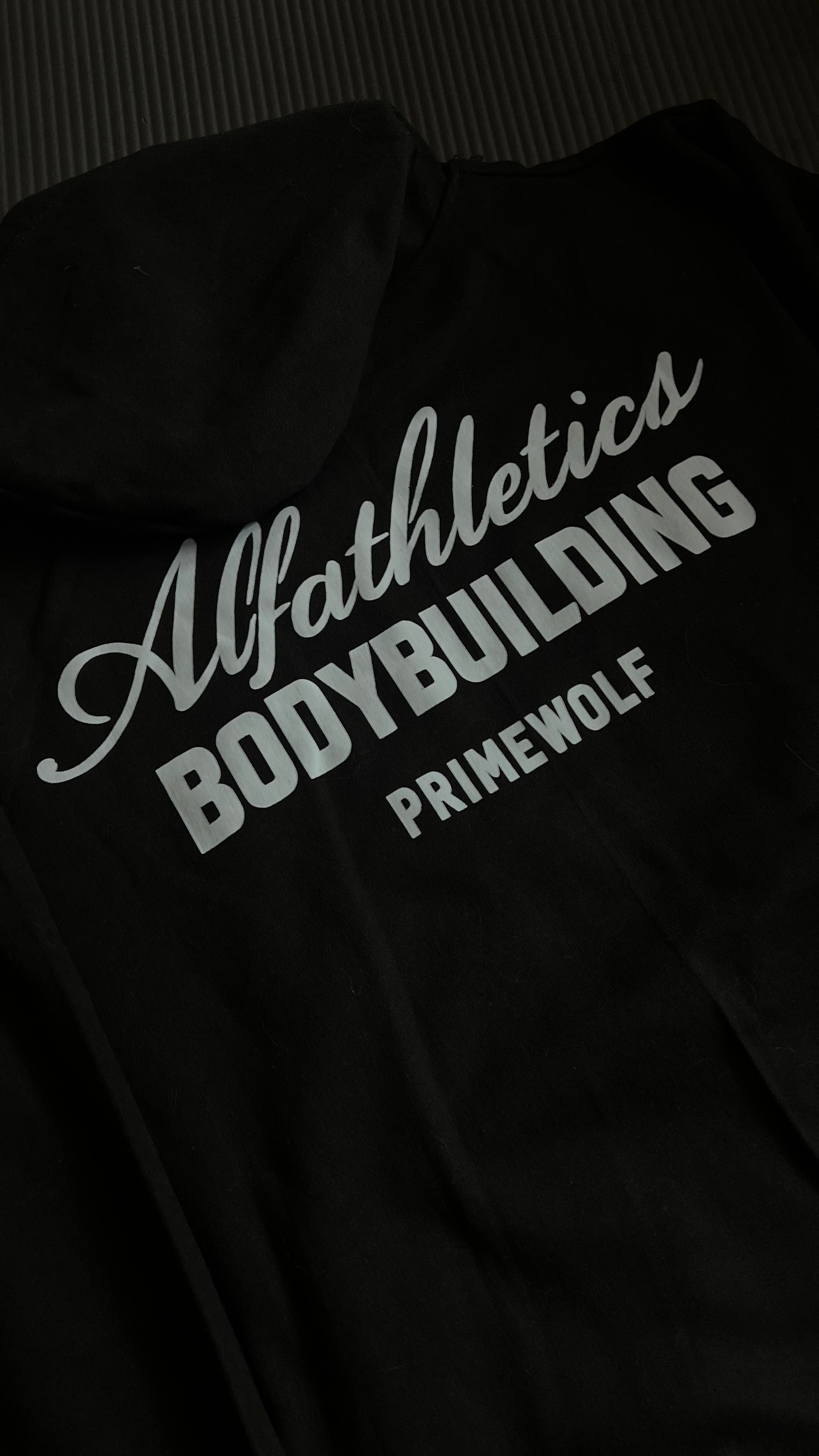 PRIMEWOLF ALFA BODYBUILDING OVERSİZE HOODIE (SİYAH-BEYAZ)