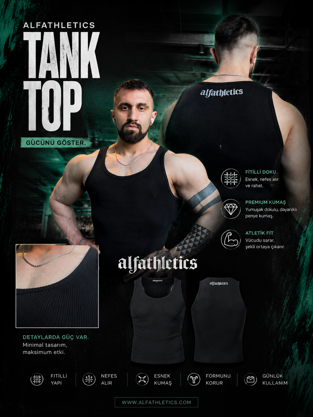 ALFATHLETICS Atlet + Oversize Tişört Kombini