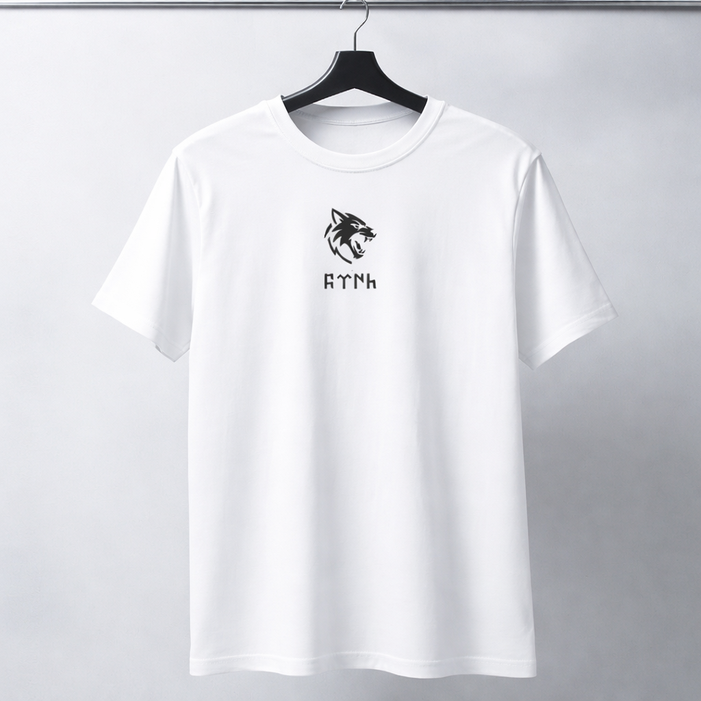 🐺 Wolf Minimal Black - White T-Shirt