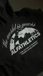 ALFATHLETICS- THE WORLD IS YOURS (Fermuarlı Oversize Hoodie)