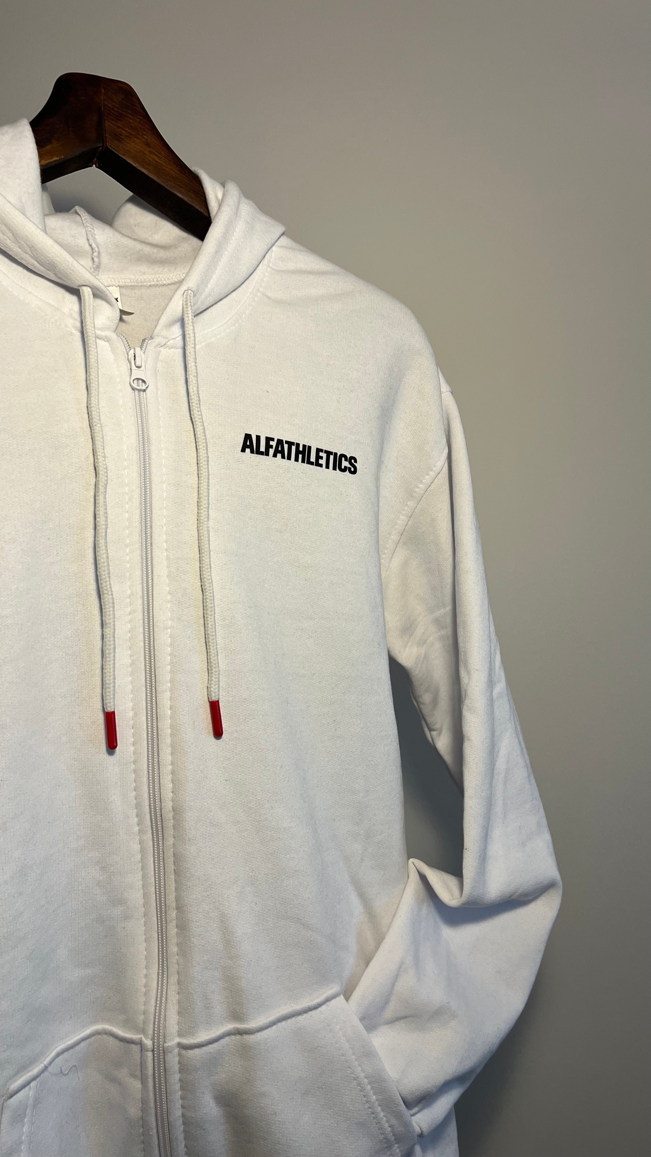 ALFATHLETICS ZIP HOODIE – DISCIPLINE OVER NOISE (SİYAH-BEYAZ)