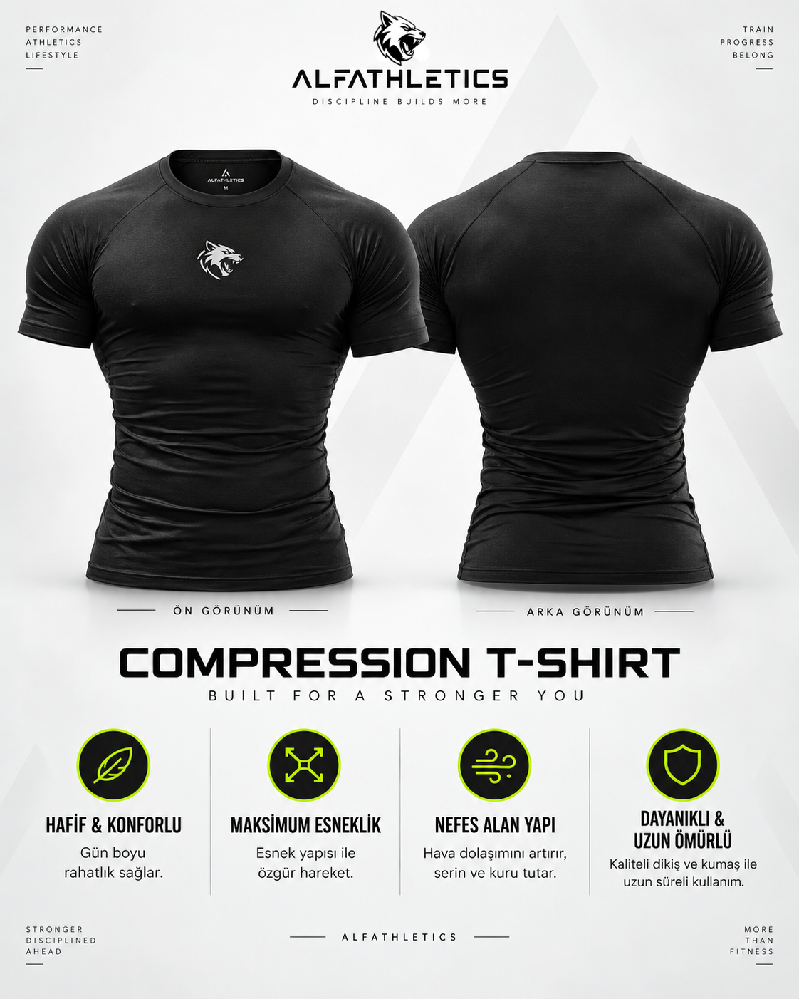 ALFATHLETİC BASIC Performance Compression T-Shirt – Siyah