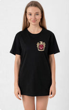 Alfathletics Türk Arma Baskı  Oversize Unisex Tişört – Siyah & Beyaz