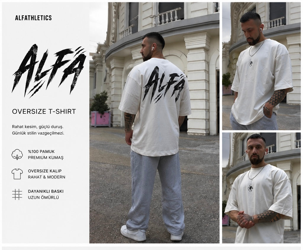 ALFA Double Oversize T-Shirt – Beyaz