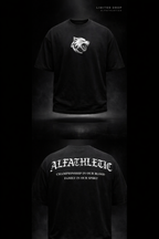 ALFATHLETIC Fit Oversize Siyah Tişört – Championship Edition