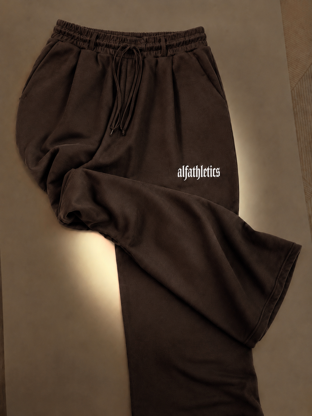 ALFATHLETICS Premium Baggy Eşofman Altı | Siyah, Kahve & Beyaz