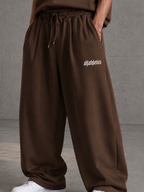 ALFATHLETICS Premium Baggy Eşofman Altı | Siyah, Kahve & Beyaz