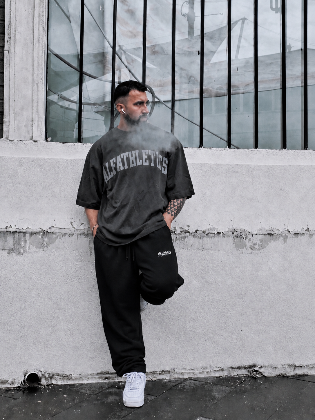 ALFATHLETICS Premium Baggy Eşofman Altı | Siyah, Kahve & Beyaz