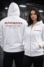 ALFATHLETICS ZIP HOODIE – DISCIPLINE OVER NOISE (SİYAH-BEYAZ)