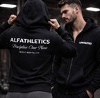 ALFATHLETICS ZIP HOODIE – DISCIPLINE OVER NOISE (SİYAH-BEYAZ)