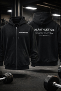 ALFATHLETICS ZIP HOODIE – DISCIPLINE OVER NOISE (SİYAH-BEYAZ)